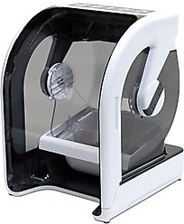 Closer Pets MiBowl Microchip Dog & Cat Feeder, White & Black