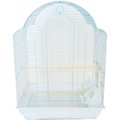 YML Shell Top Bird Cage with Perch, White
