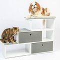 PetFusion Hybrid Cat Bookshelf & 3 Perches, White