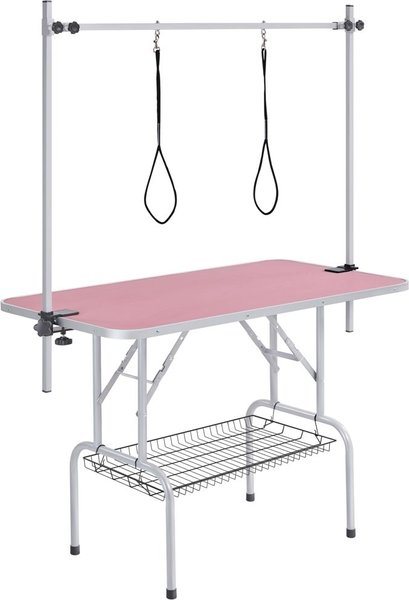Yaheetech Stainless Steel Dog & Cat Grooming Table, Pink, 45-in slide 1 of 9