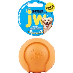 JW Pet iSqueak Bouncin' Baseball Dog Toy, Color Varies, Medium
