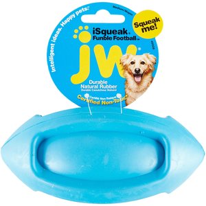 JW Pet iSqueak Funble Football Dog Toy, Color Varies, Medium