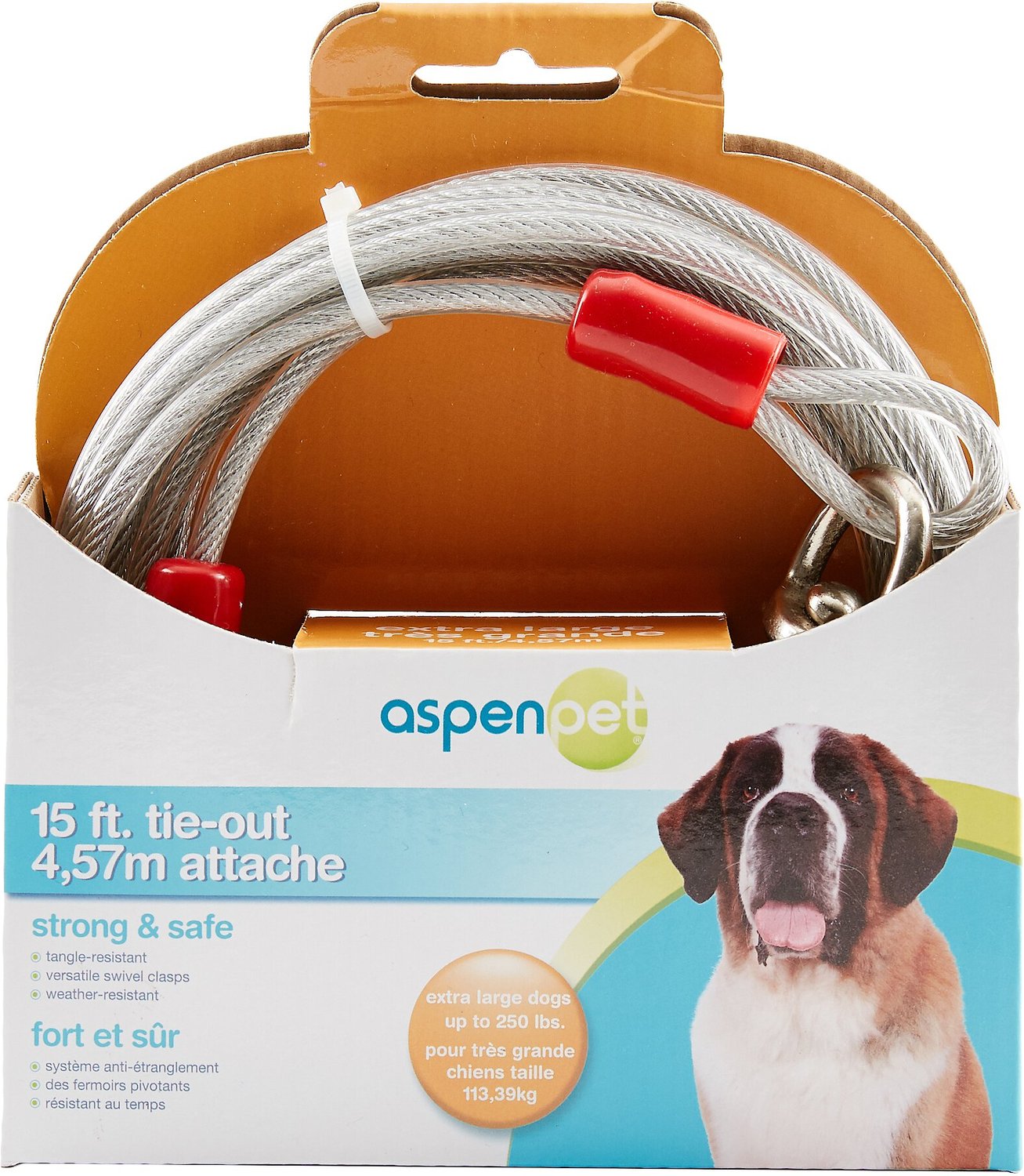 Aspen Pet Dog Tie Out 10 for Dogs up to 25 pounds 