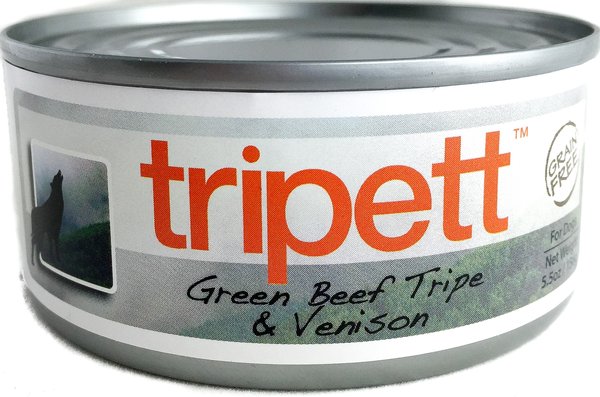 PetKind Tripett Green Beef Tripe & Venison Grain-Free Canned Dog Food, 5.5-oz, case of 24 slide 1 of 5
