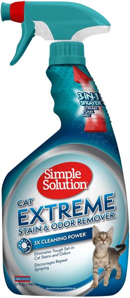 Simple Solution Extreme Cat Stain and Odor Remover Spray 32 fl oz