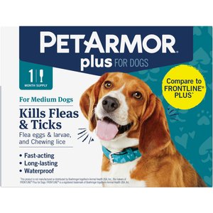 PetArmor Plus Flea & Tick Spot Treatment for Dogs, 23-44 lb, 1 count