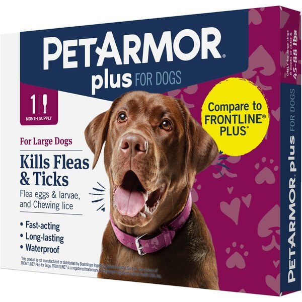 PETARMOR Plus Flea & Tick Topical Spot Treatment for Dogs, 4588 lbs