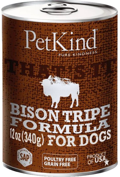 PetKind That's It! Bison Tripe Grain-Free Canned Dog Food, 13-oz, case of 12 slide 1 of 2