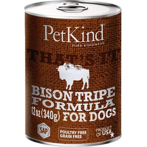 PetKind That's It! Bison Tripe Grain-Free Canned Dog Food, 13-oz, case of 12