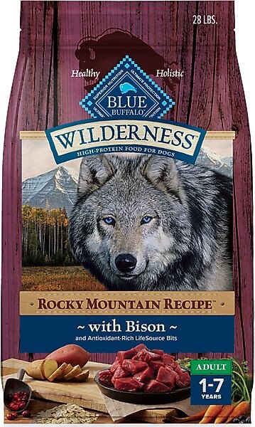 Blue Buffalo Wilderness Red Meat Bison Adult Dry Dog Food, 28-lb bag slide 1 of 9