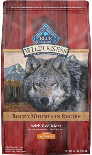 Blue Buffalo Wilderness RMR Red Meat Large Breed Adult Dry Dog Food, 28-lb bag slide 1 of 10
