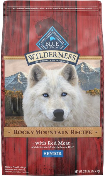 Blue Buffalo Wilderness Red Meat Senior Dry Dog Food, 28-lb bag slide 1 of 9