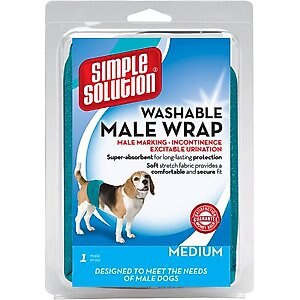 Simple Solution Washable Male Dog Wrap, Medium: 12 to 23-in waist