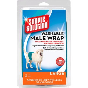 Simple Solution Washable Male Dog Wrap, Large: 18 to 35-in waist