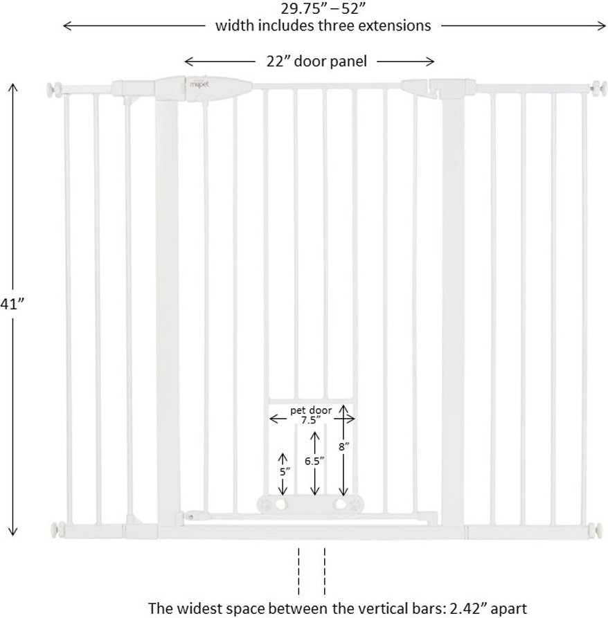 41” Extra Tall Walk-Thru Pet Gate