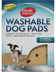 Simple Solution Washable Dog Training & Travel Pad, Medium, 30 x 32-in, 2 count, Unscented