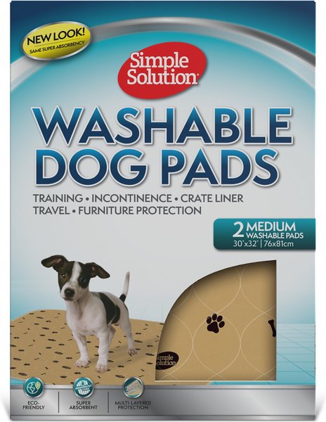 Simple Solution Washable Dog Training & Travel Pad, Medium, 30 x 32-in, 2 count, Unscented slide 1 of 11