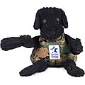 Hugglehounds Warrior Canine Connection Knottie Dog Toy, Large, Camo, Black Lab