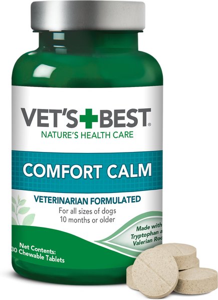 Vet's Best Comfort Calm Chewable Tablets Calming Supplement for Dogs, 30 count slide 1 of 9