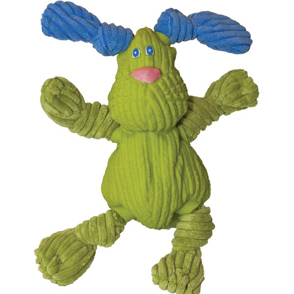 goDog Silent Squeak Flips Chew Guard Gator Monkey Dog Toy, Small