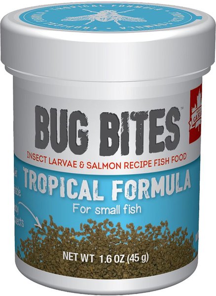 Fluval Fl Bug Bites Tropical Freshwater Formula Small Granules Fish Food, 1.6-oz slide 1 of 6