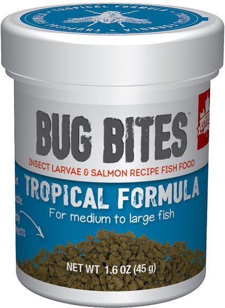Fluval Fl Bug Bites Tropical Freshwater Formula Medium & Large Granules Fish Food, 1.6-oz slide 1 of 6