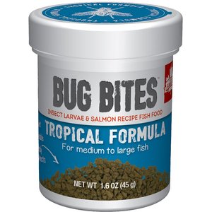Fluval Fl Bug Bites Tropical Freshwater Formula Medium & Large Granules Fish Food, 1.6-oz