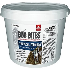 Fluval Fl Bug Bites Tropical Freshwater Formula Medium & Large Granules Fish Food, 3.7-lb
