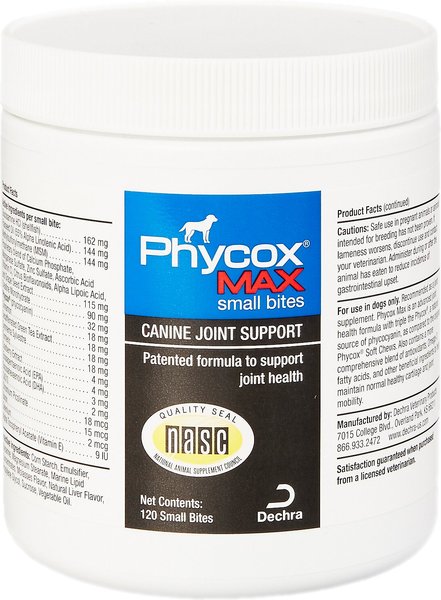 PHYCOX MAX Small Bites Soft Chews Joint Supplement for Dogs 120