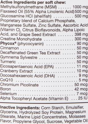 Show full view: Phycox MAX HypoAllergenic HA Soft Chews Joint Supplement for Dogs, 90 count slide 5 of 7