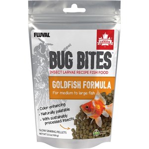 Fluval Fl Bug Bites Goldfish Formula Medium & Large Pellets Fish Food, 3.5-oz