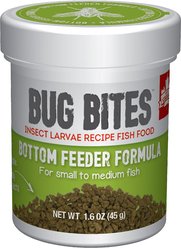 Fluval Fl Bugbites Bottfeeder Formula Small & Medium Granules Fish Food, 1.6-oz