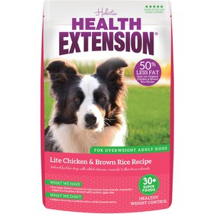 Health Extension Lite Chicken & Brown Rice Recipe Dry Dog Food, 15-lb bag