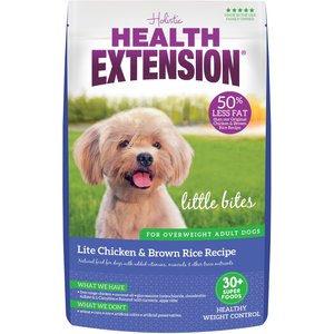 Health Extension Little Bites Lite Chicken & Brown Rice Recipe Dry Dog Food, 4-lb bag