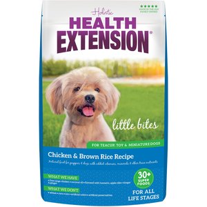 Health Extension Little Bites Chicken & Brown Rice Recipe Dry Dog Food, 4-lb bag
