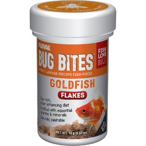 Fluval Bug Bites Goldfish Formula Flakes Fish Food, 0.63-oz