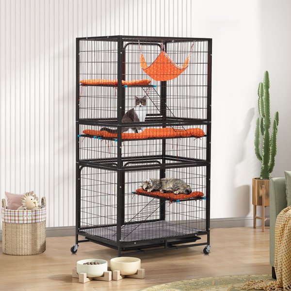 PREVUE PET PRODUCTS Premium Cat Cage Playpen, Black