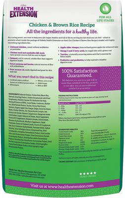 Show full view: Health Extension Chicken & Brown Rice Recipe Dry Cat Food, 15-lb bag slide 3 of 10