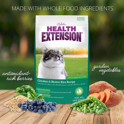 Show full view: Health Extension Chicken & Brown Rice Recipe Dry Cat Food, 15-lb bag slide 5 of 10