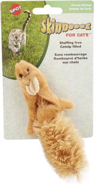 Ethical Pet Skinneeez Forest Creature Stuffing-Free Plush Cat Toy with Catnip, Color Varies slide 1 of 6