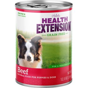 Health Extension Grain-Free Beef Canned Dog Food, 12.5-oz, case of 12