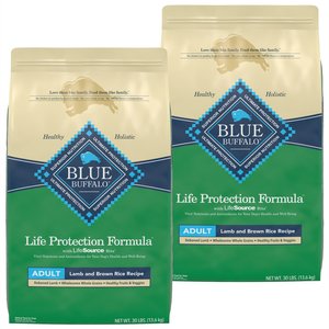 BLUE BUFFALO Life Protection Formula Healthy Weight Adult Chicken Brown Rice Recipe Dry Dog Food 30 lb bag bundle of 2 Chewy