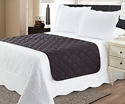 Couch Guard Bed Runner Protector, Black Grey, Full/Queen