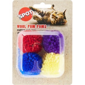 Ethical Pet Wool Pom Poms Cat Toy with Catnip