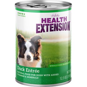 Health Extension Grain-Free Duck Entree Canned Dog Food, 12.5-oz, case of 12