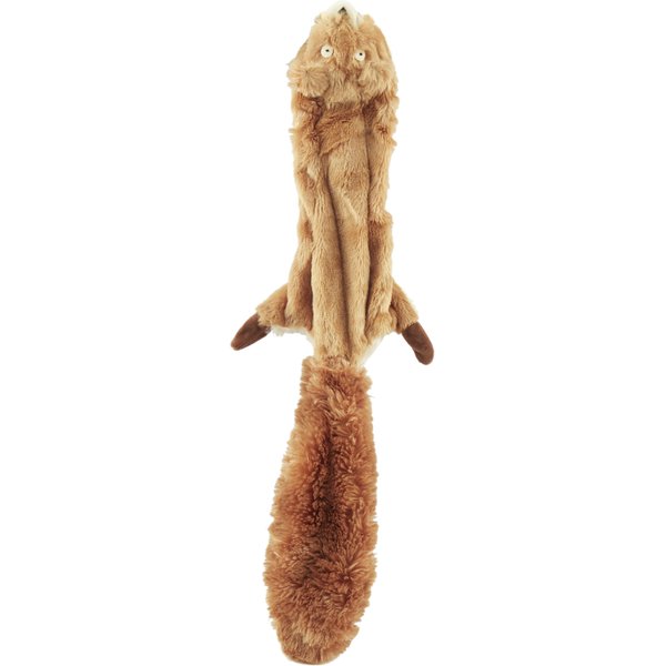 Squirrel Stuffingless Long Lasting Dog Chew Toy With Squeaker 14" Toy 