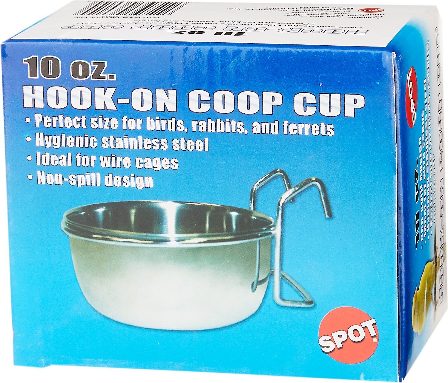 2 of Versatile Stainless Steel Coop Cups For Pet and Animal Cages 4" 