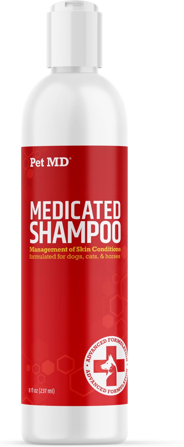 PET MD Antiseptic & Antifungal Medicated Shampoo, 8oz bottle