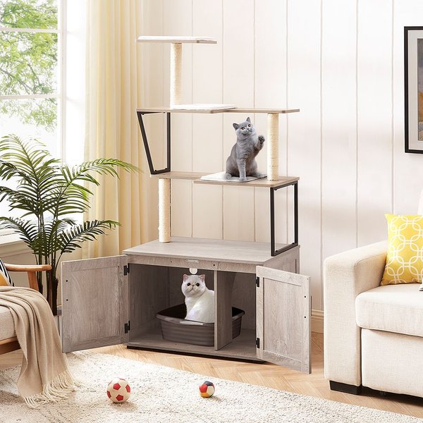 WHISKER LitterRobot Cat Litter Box Credenza Cat