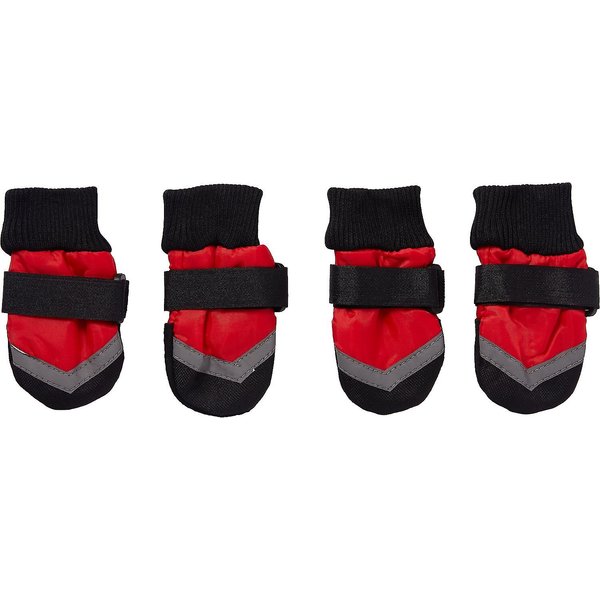 BARK BRITE All Weather Reflective Neoprene Dog Boots, 4 count, Black, Small